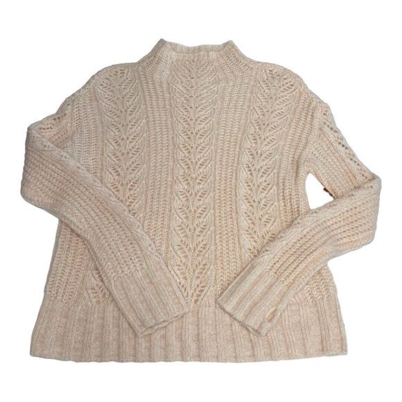 LC Lauren Conrad Mock Neck Sweater~Size XS~Pale Pink Open Knit Romantic L6 20 - Picture 6 of 9